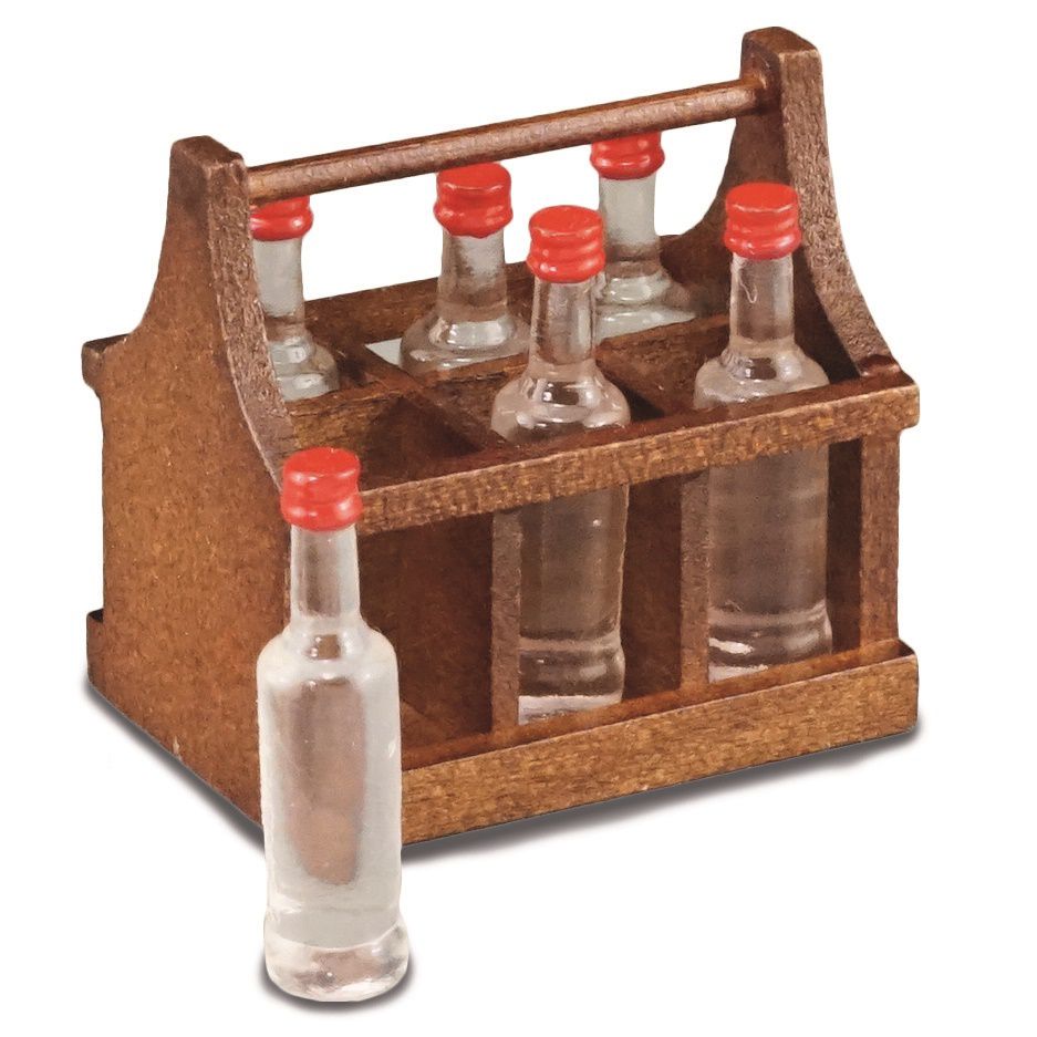 Reutter Porzellan Holzflaschenträger mit Flaschen